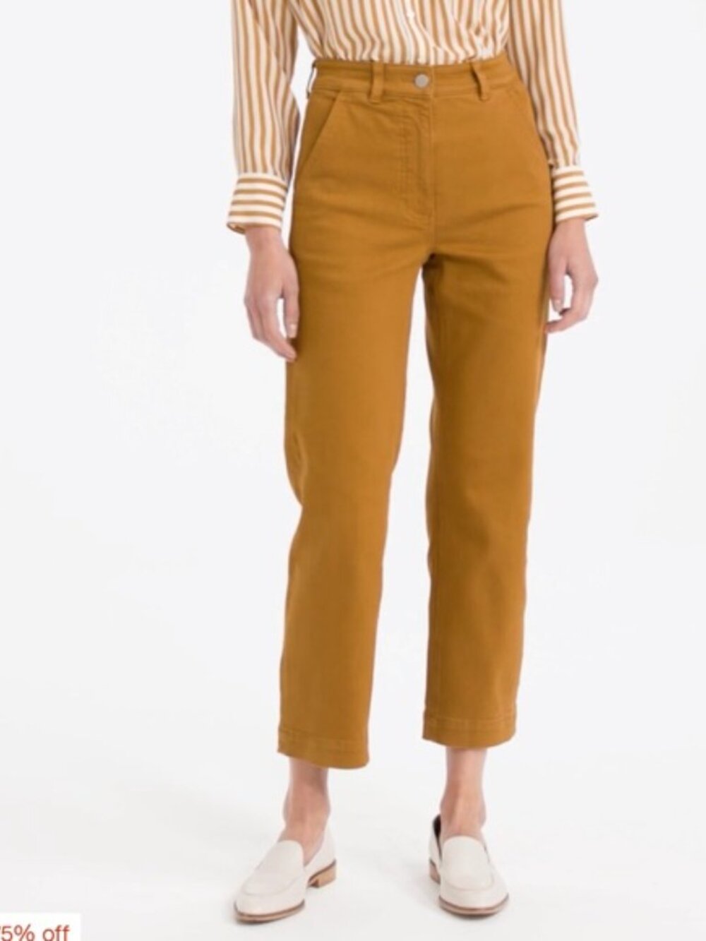 Everlane The Straight-Leg Crop cropped high waist pants trousers